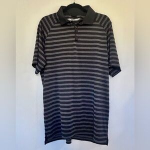 Oakley Mens Black collared Striped Shirt Size Large